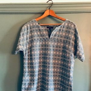 Madewell Embroidered Blue Dress